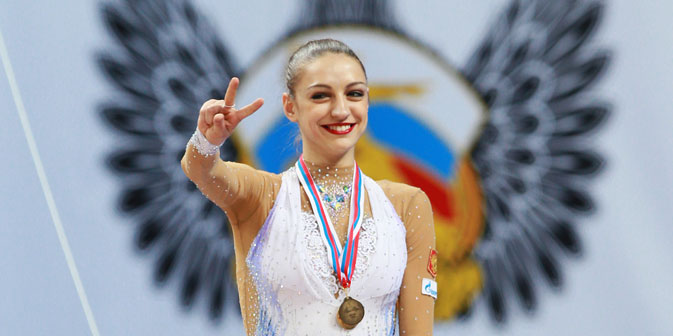 Weltbeste in der Rhythmischen Sportgymnastik Jewgenija Kanajewa: "Die Gefühle, die man während der Wettkämpfe durchlebt, bleiben einem für immer". Foto: RIA Novosti